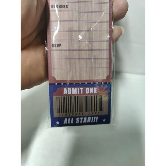 Birthday Cards Sports Ticket Invitation Admit One All Star Ticket Kids Or Adults - Picture 9 of 12
